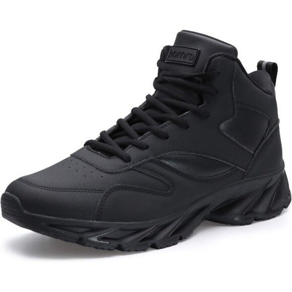 🆕Men's Black Stylish Sneakers High Top Athletic Inspired Shoes